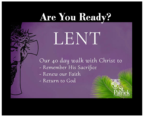 Lent Begins Tomorrow