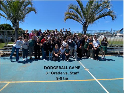 Staff vs. 8th Grade in Dodge Ball